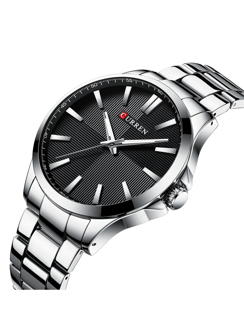 CURREN Men's Alloy Watch - Waterproof Quartz Business Casual Watch with Large Dial & Steel Strap, Valentine's/Business Gift - Image 2