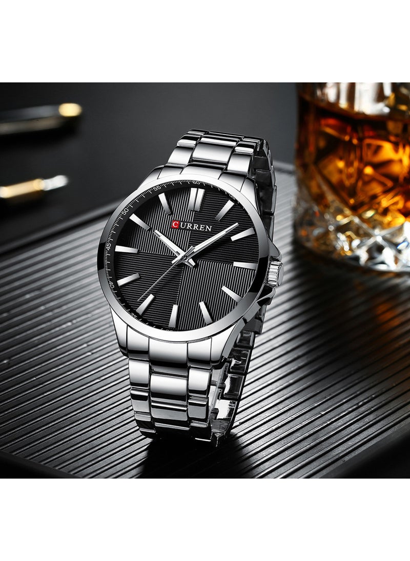 CURREN Men's Alloy Watch - Waterproof Quartz Business Casual Watch with Large Dial & Steel Strap, Valentine's/Business Gift - Image 4