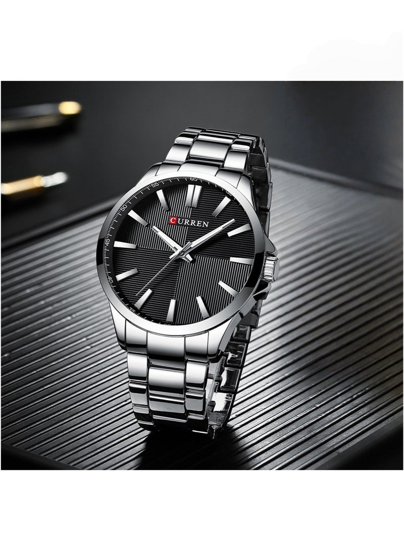 CURREN Men's Alloy Watch - Waterproof Quartz Business Casual Watch with Large Dial & Steel Strap, Valentine's/Business Gift - Image 5