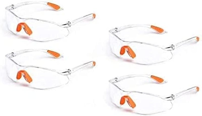 نظارات أمان AQSON - نظارات واقية للعمل، مضادة للضباب، مقاومة للخدش، عبوة 4 قطع