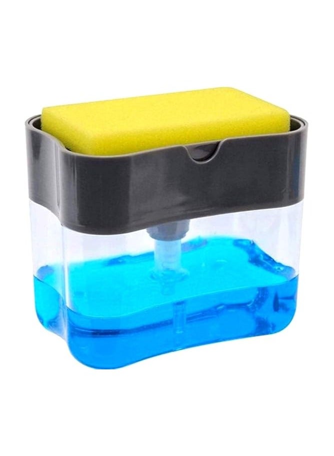 2-in-1 Sponge Rack Shelf Soap And Detergent Dispenser Pump Assorted - Image 1