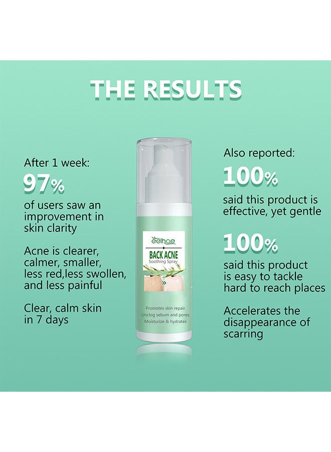 EELHOE 120ML Back Acne Treatment Soothing Spay, Back Acne Spray, Niacinamide Spray, Body Acne Treatment with Herbal Formula, Tea Tree Oil Spray, Body Acne Treatment Spray For Teens, Gentle On Skin  - Image 4