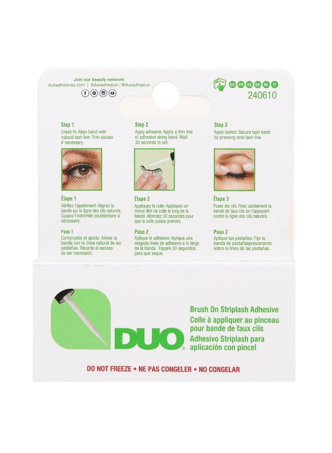 DUO دي يو، لاصق رموش بفرشاة، أبيض/شفاف، 0.18 أونصة (5 جرام) - Image 2