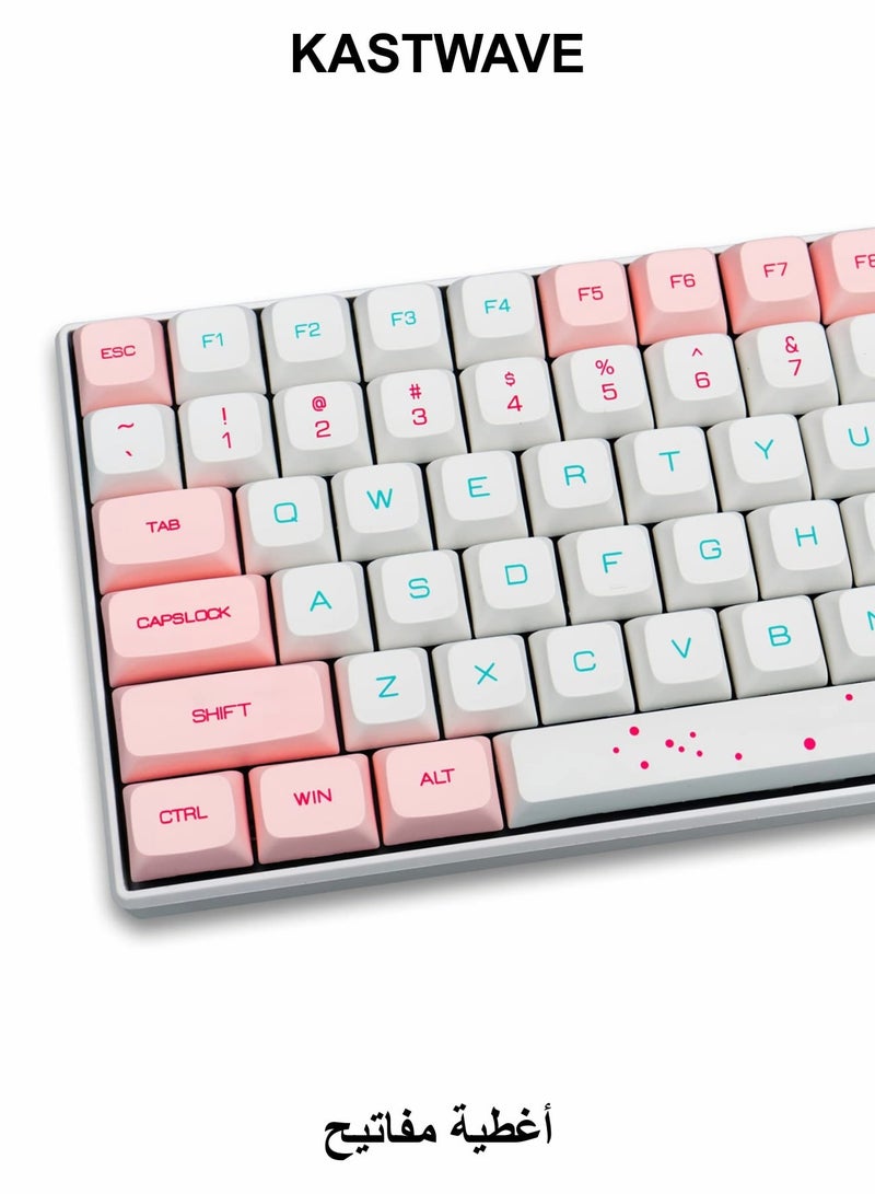 KASTWAVE PBT Keycaps,131 Key XDA Profile DYE-SUB Keycap Macaron Personalized Theme Keycap for Mechanical Gaming Keyboard,Compatible with Cherry Mx Switch - Image 1