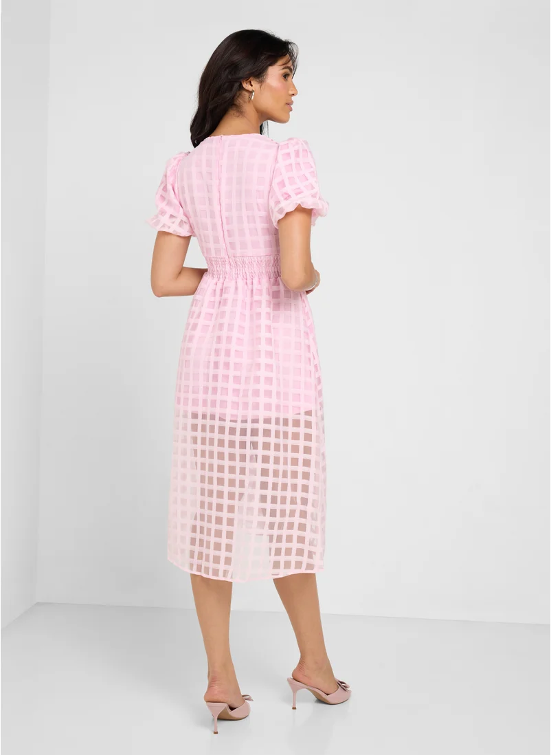 ايلا Puff Sleeve Dress