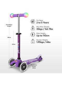 Micro Scooters | Mini Micro Magic Children's Scooter | Light Up Handlebar | Lightweight | Boys & Girls | 2-5yrs | Purple - pzsku/Z648BCE625113622A6A09Z/45/_/1740988841/8bd57c8b-36f6-41dd-81de-e69bfa7d4f55