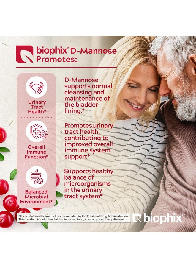 biophix D-Mannose USDA Organic 1500 mg 200 Veggie Caps - Supports a Healthy Bladder Urinary Tract, Non-GMO, Vegan-Friendly - Image 2