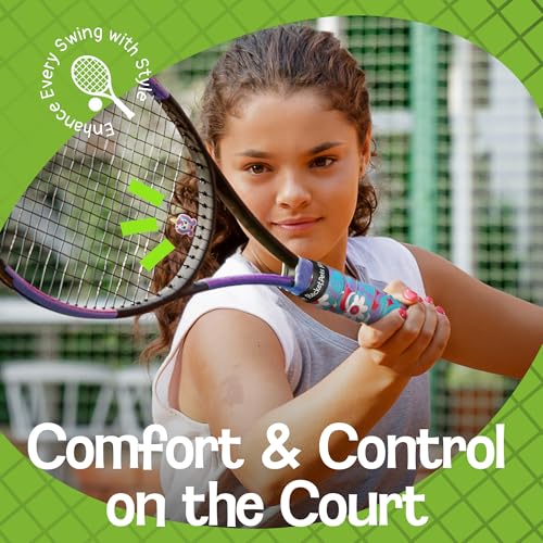 Racket Pets Kids Tennis Racket Dampener & Matching Overgrip Tape, Performance Shock Absorbing Dampener for Tennis Racket & Fun Animal Print Tennis Wrap Grip Tape (Alligator) - Image 4