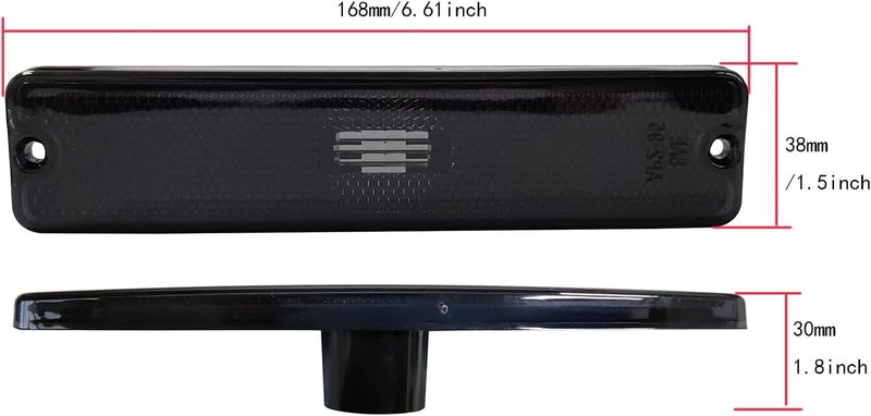 KYYET Compatible with 1987-1995 Jeep Wrangler YJ Driver Passenger Side Marker Light Lens Reflector Replace for CH2550105 56001424 ;(Smoke Lens) - Image 5