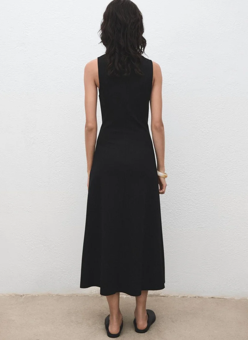MANGO Midi-dress with stitching