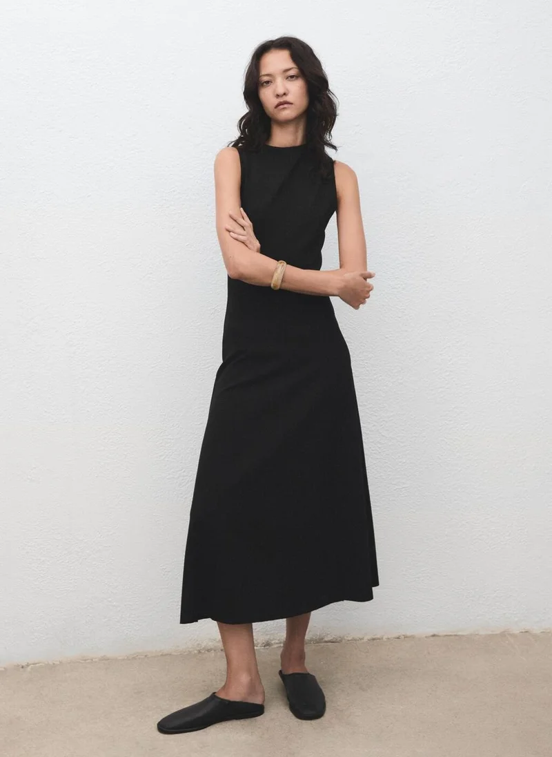 MANGO Midi-dress with stitching