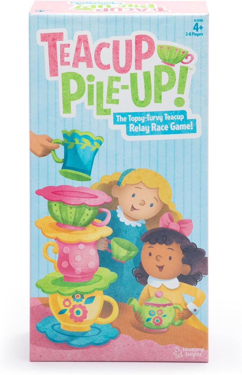 Educational Insights Teacup Pile-Up! Relay Game - Preschool Board Game for Ages 4+ - Image 1