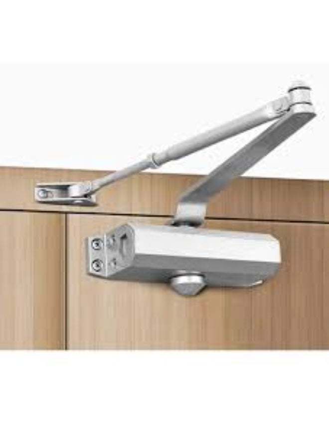 Heavy-Duty Hydraulic Door Closer – 80–150KG, Size 3 Adjustable Spring, Metal Aluminum Finish - Image 4