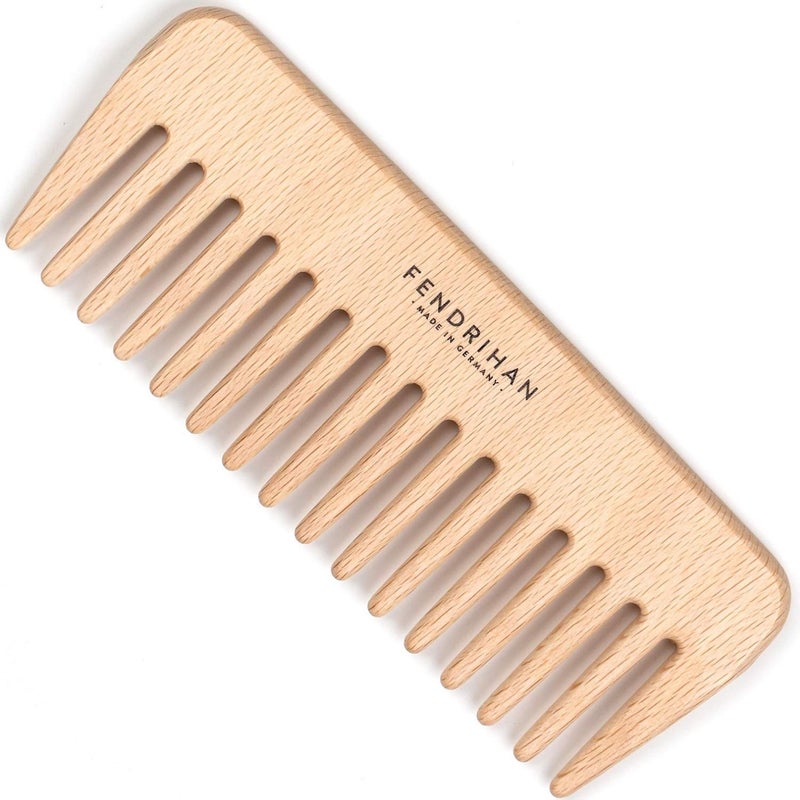 Fendrihan Beech Wood Styling Comb with Wide Teeth 53 Made in Germany