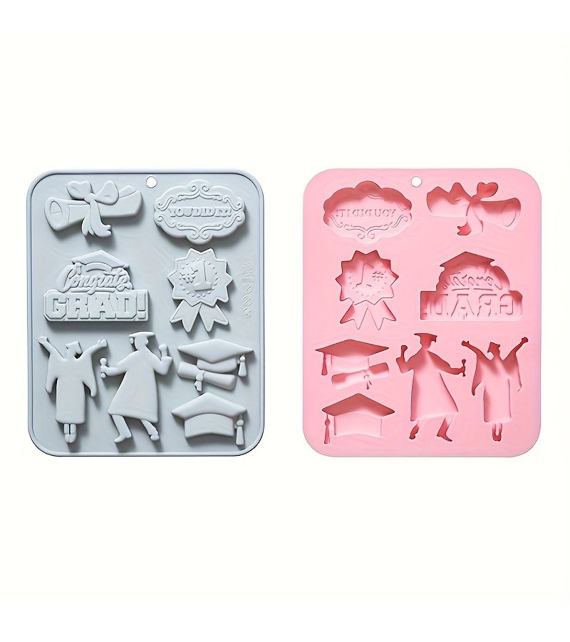 Pink Academy Graduation Silicone Chocolate Mold Baking Tool Cake Mold - Image 4