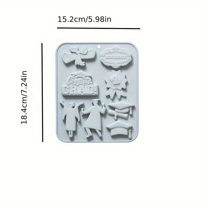 Pink Academy Graduation Silicone Chocolate Mold Baking Tool Cake Mold - Image 3