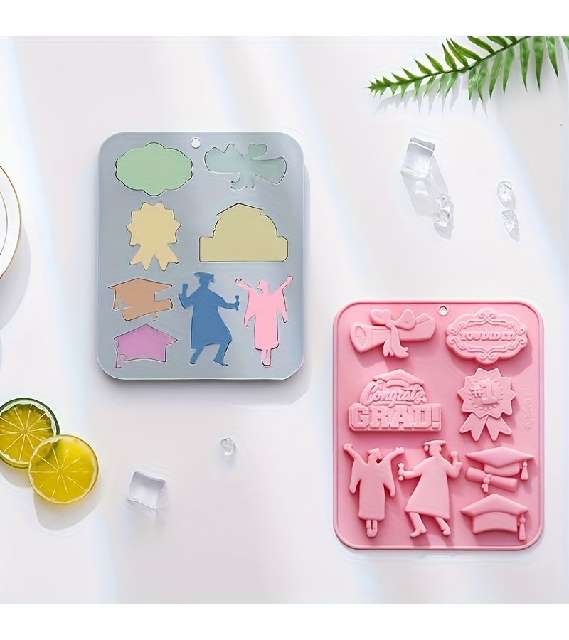Pink Academy Graduation Silicone Chocolate Mold Baking Tool Cake Mold - Image 5