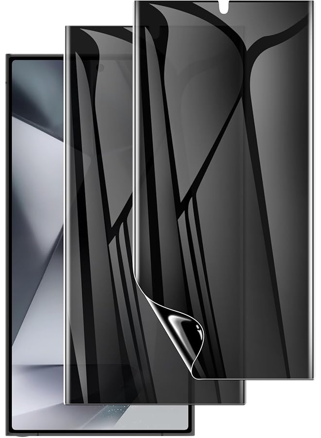 erorex 2 Pack For Samsung Galaxy S24 Ultra Privacy Screen Protector Anti Spy Flexible Hydrogel Film Sensitive Touch And Fingerprint Unlock Durable Anti Scratch Shock Resistant Full Coverage  - Image 1