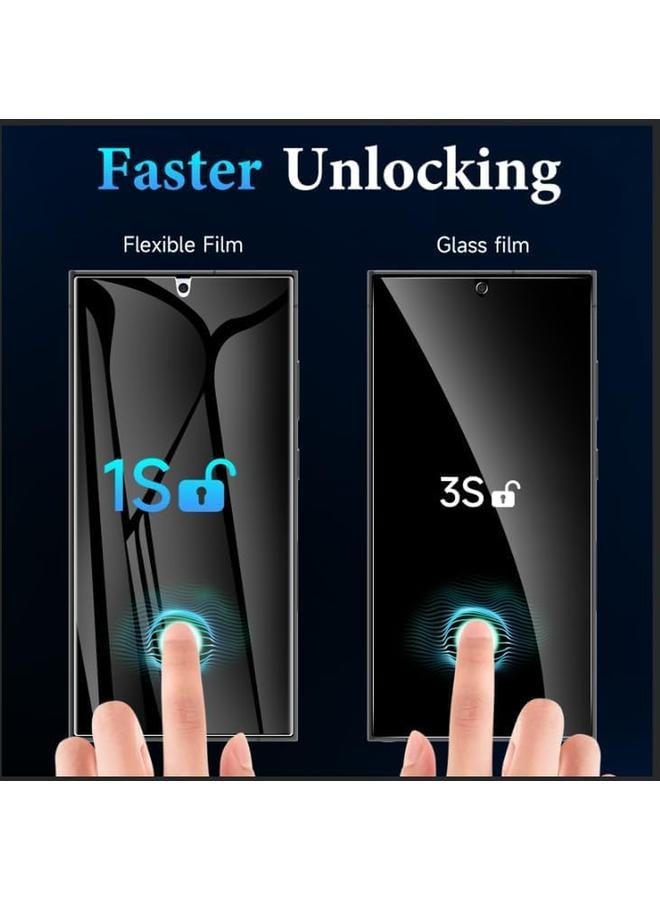 erorex 2 Pack For Samsung Galaxy S24 Ultra Privacy Screen Protector Anti Spy Flexible Hydrogel Film Sensitive Touch And Fingerprint Unlock Durable Anti Scratch Shock Resistant Full Coverage  - Image 2