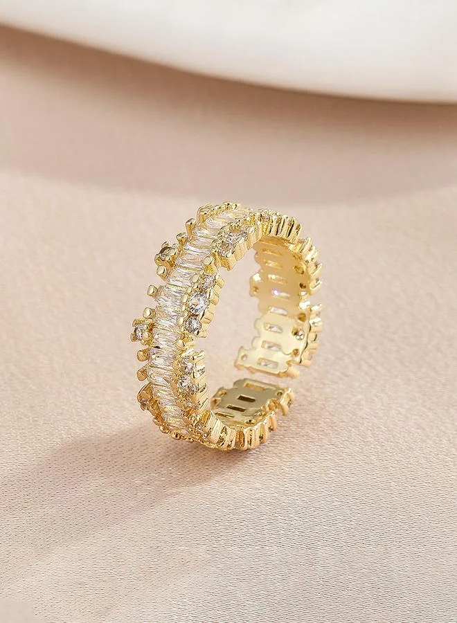 Take Two Gold Tone Embellished Zirconia Ring