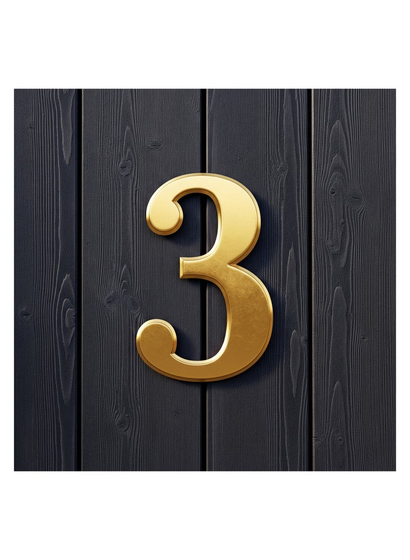 ارقام باب شقة معدن -ذهبي خامه عاليه الجوده - Image 2