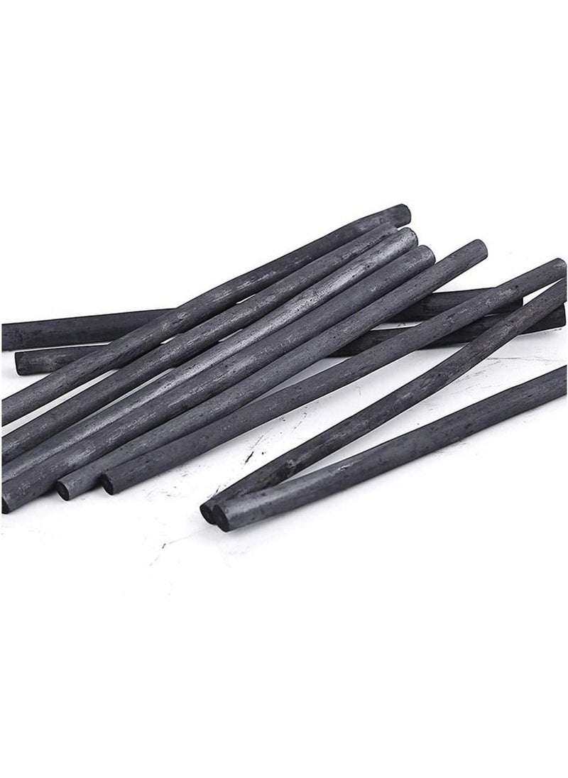 Artist Willow Charcoal Sticks for Sketching and Drawing Charcoal Pencils Approx 25 Sticks Size 4 5mm Dia Compressed Charcoal Sticks Art Supplies Charcoal
