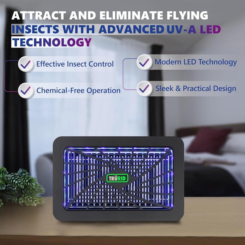 TRURID Bug Zapper Indoor Mosquito Killer Electric Fly Zapper Fly Traps (UV-A LED) Flying Insects Zapper - Image 5