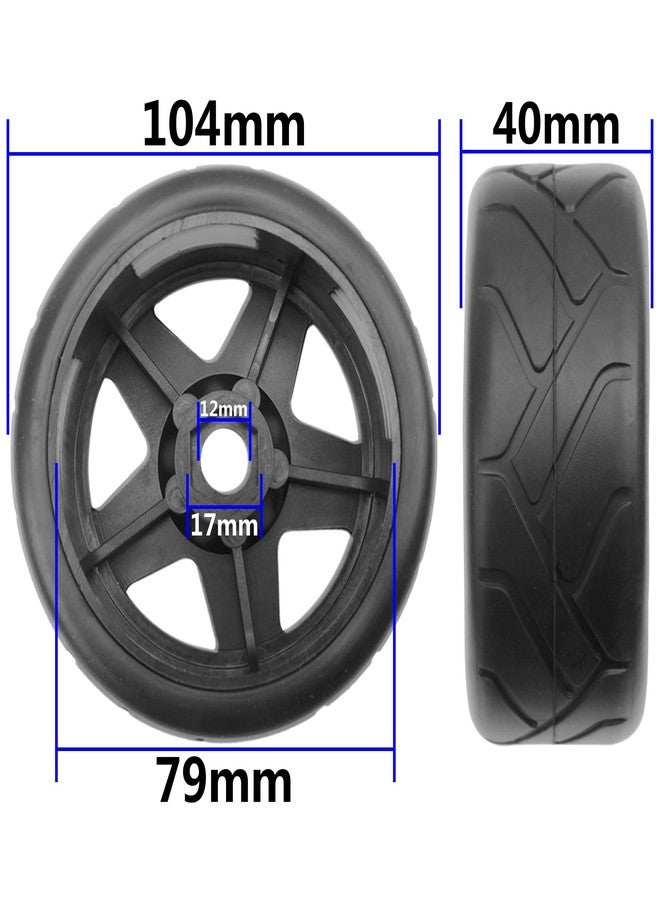Vgoohobby 4Pack Vgoohobby 17mm RC Wheels and Tires 104mm 1/8 Off Road Buggy Rubber Street Tires Compatible with Arrma Typhon Talion 6S Redcat Tamiya HPI Losi Kyosho Hobao 1/8 RC Off Road Buggy (5 Spoke) - Image 2