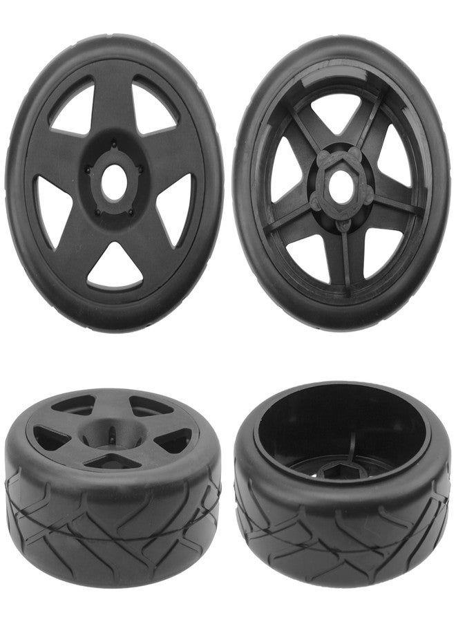 Vgoohobby 4Pack Vgoohobby 17mm RC Wheels and Tires 104mm 1/8 Off Road Buggy Rubber Street Tires Compatible with Arrma Typhon Talion 6S Redcat Tamiya HPI Losi Kyosho Hobao 1/8 RC Off Road Buggy (5 Spoke) - Image 4