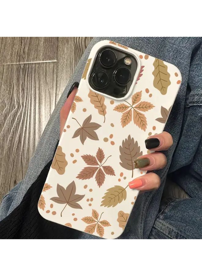 White Autumn Leaves Shockproof Case For iPhone 17 Pro Max 16E 15 14 Plus - Image 4
