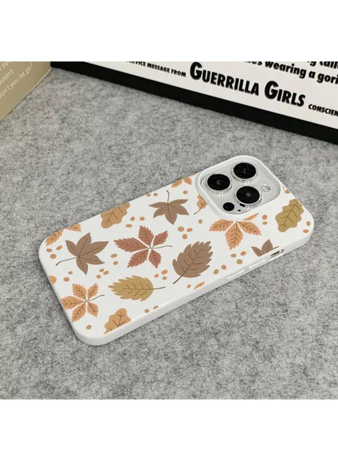 White Autumn Leaves Shockproof Case For iPhone 17 Pro Max 16E 15 14 Plus - Image 5