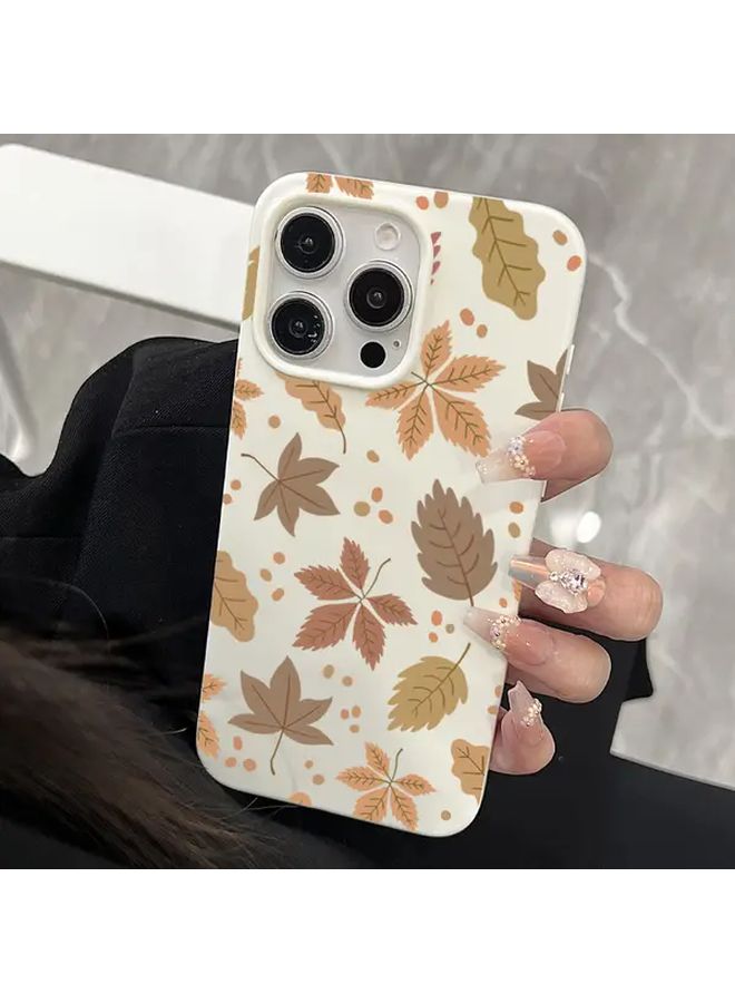 White Autumn Leaves Shockproof Case For iPhone 17 Pro Max 16E 15 14 Plus - Image 2