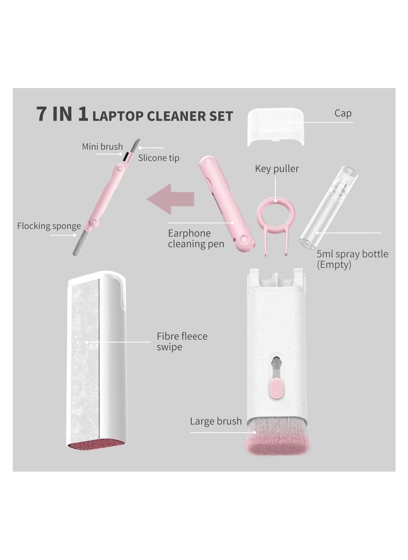 ELTRAZONE - Laptop Cleaner, 7 in 1 Keyboard Cleaner Set, Computer MacBook Earphone Cleaning Kit, Tablet and Screen Dust Brush Including Soft Sweep, Swipe, 3 in 1 Airpod Cleaner Pen, Key Puller and Spray Bottle - Image 1