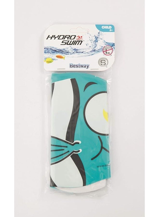 Bestway Hydro-Swim Lil' Buddy Unisex Silicon Swim Cap, Multicolour Fish Design, Ages 3+ - Image 3