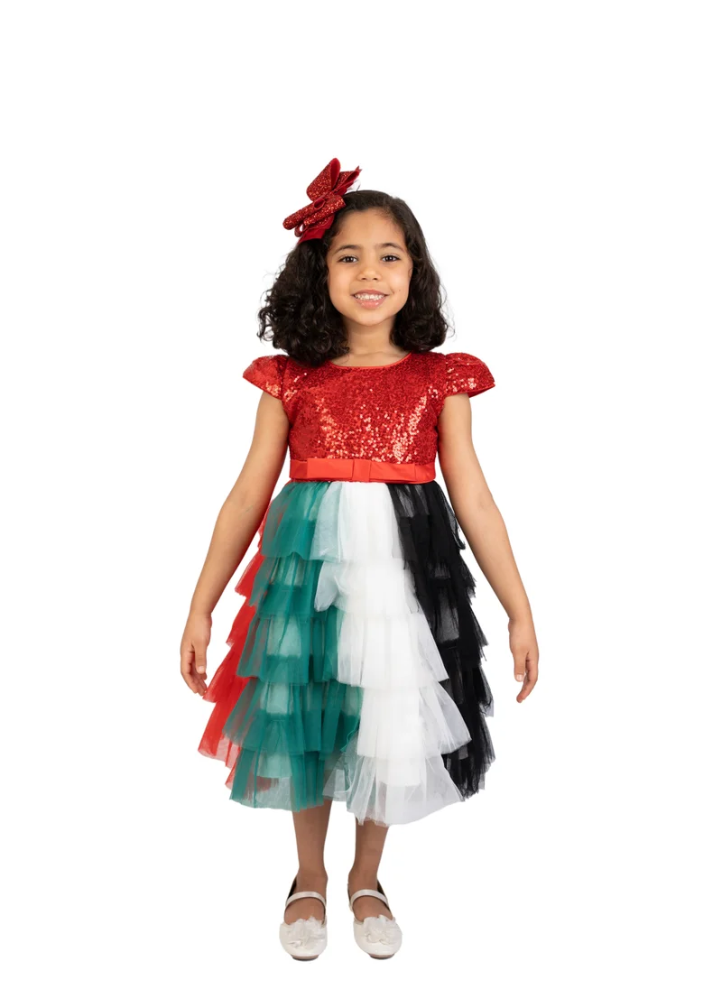 D'Daniela Sequin Tulle Dress