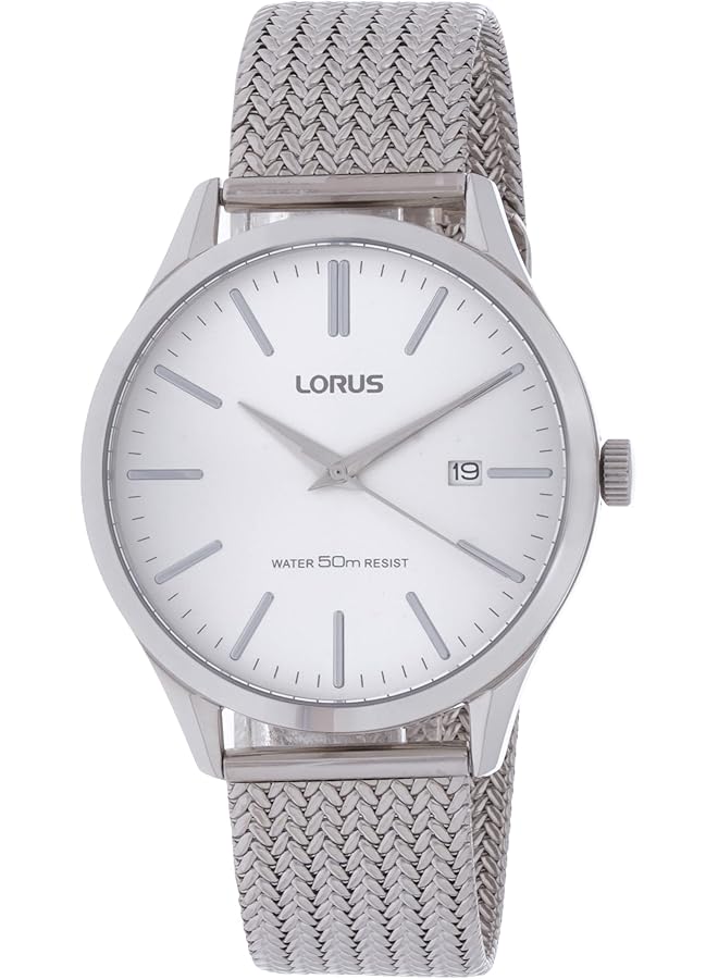 لوراس ساعة كوارتز تناظرية كلاسيكية للرجال بسوار من الفولاذ المقاوم للصدأ Rs931Dx9 - Image 1