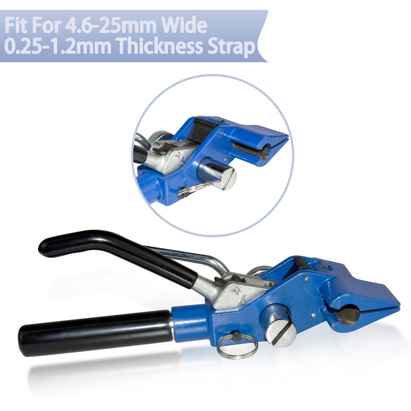 AIWFL Stainless Steel Strapping Tensioner, Banding Tools for Strapping Heavy Duty Banding Tensioner Cutting Tool, Steel Strapping Banding Coil Kit Strapping Gear Bander for Hose Clamps Cable Tie Kit - Image 3