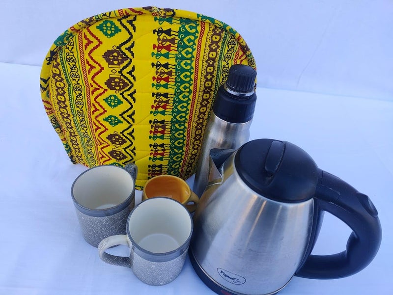 Malan Bai Mandala Tea Cozy Cover Hand Block Winter Tea Cozy Cotton Tea Kettle Warmer Pot Cover Hot Coffee Cover Handamde Kitchen Décor Brand: Malan Bai (Pattern 5) - Image 2