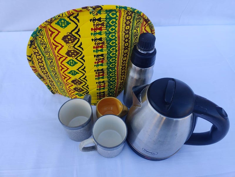 Malan Bai Mandala Tea Cozy Cover Hand Block Winter Tea Cozy Cotton Tea Kettle Warmer Pot Cover Hot Coffee Cover Handamde Kitchen Décor Brand: Malan Bai (Pattern 5) - Image 1