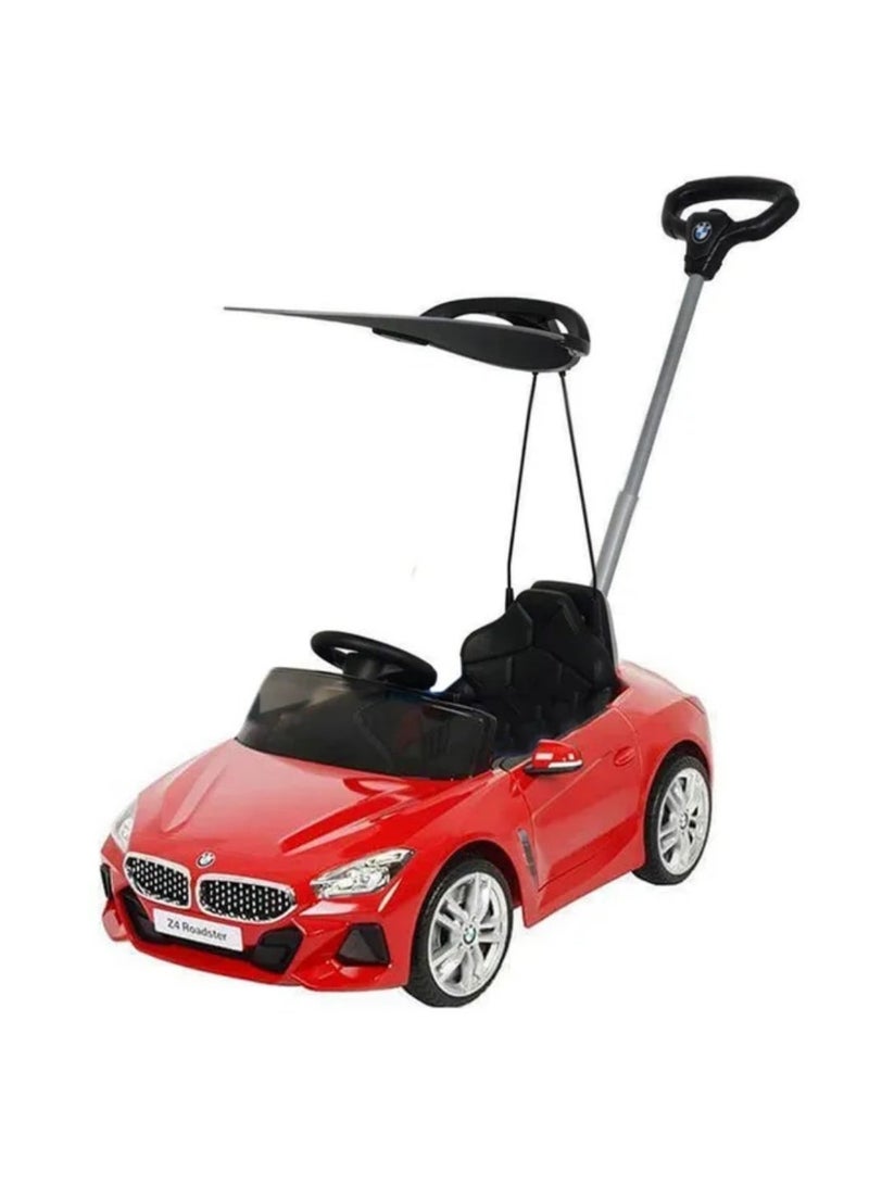 بي إم دبليو سيارة دفع للأطفال مع مظلة - أحمر - Image 3
