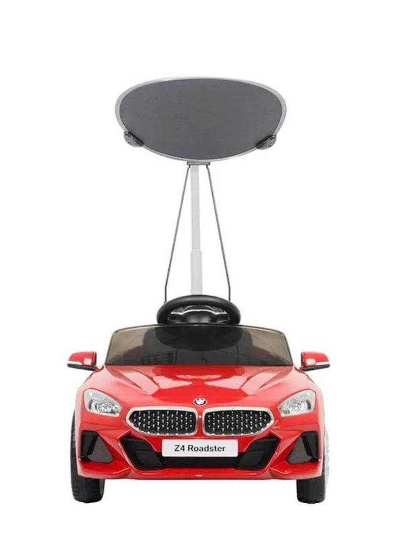 بي إم دبليو سيارة دفع للأطفال مع مظلة - أحمر - Image 4