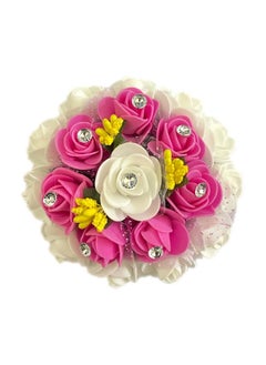 Maahal Maahal Full Bun Foam Flower Hair Bun Gajra For Bridal Hair Styling Accessories For Women and Girls Pack of 1  - Image 1