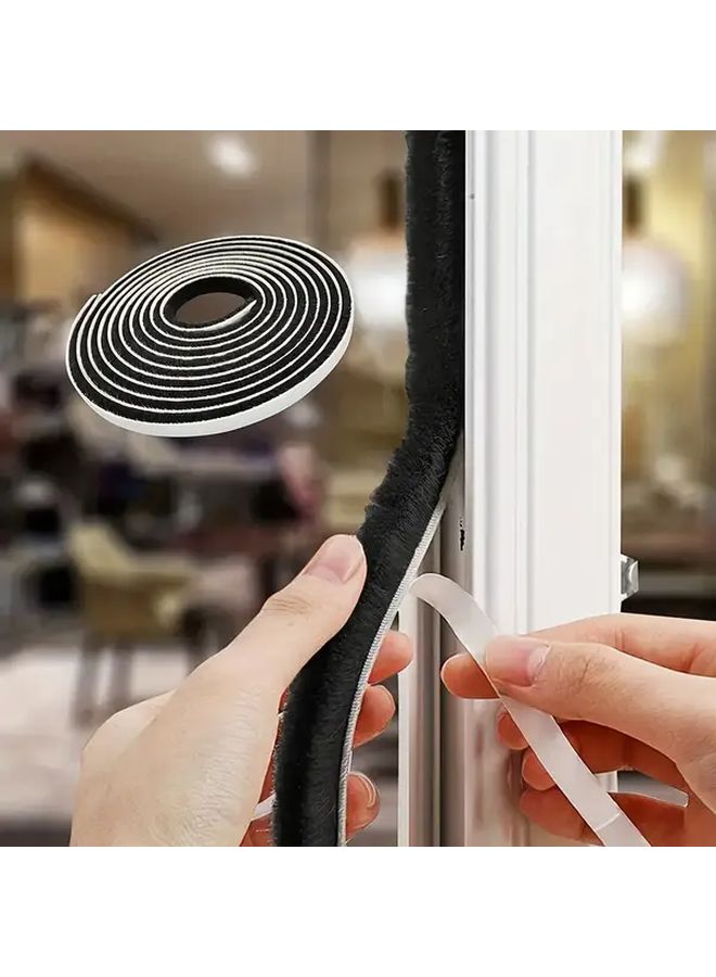 Gray Weather Strip 7mm X 8mm Self Adhesive Soundproof Door Window Seal 196 Inch Roll - Image 2