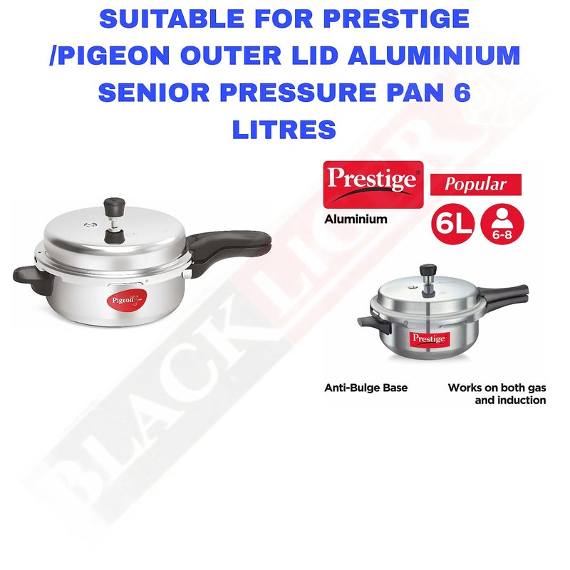 Black liger Rubber Gasket compatible with Pigeon Aluminum Outer lid pressure coocker 7.5,10,12 litre - Image 2