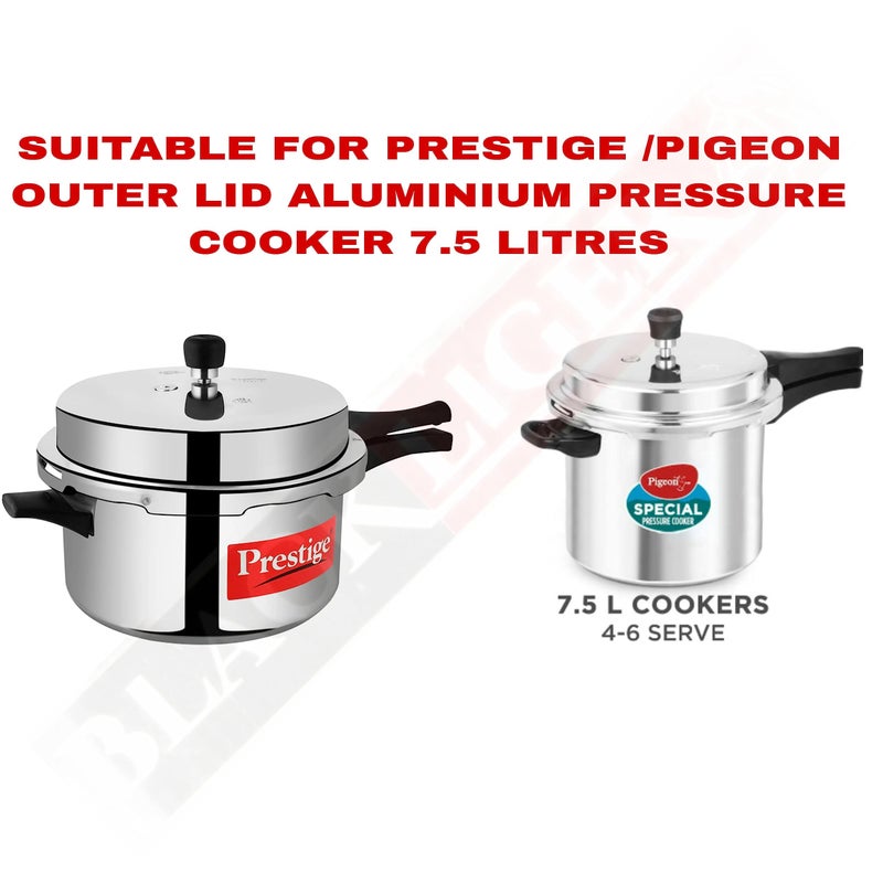 Black liger Rubber Gasket compatible with Pigeon Aluminum Outer lid pressure coocker 7.5,10,12 litre - Image 3