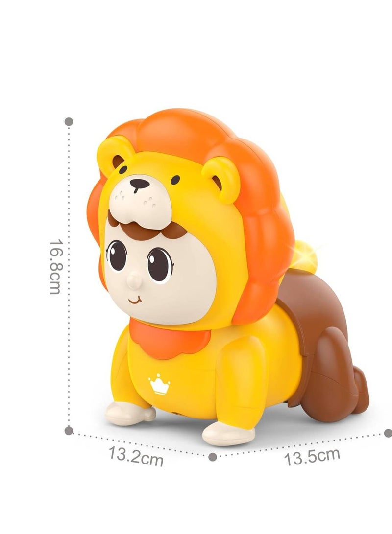 Mepigen Baby Crawling Musical Toy, Lion Tummy Crawling Musical Toy with Sounds and Lights, Early Educational Toy Gifts for Toddlers Boys Girls 18 Months and Up - Image 2