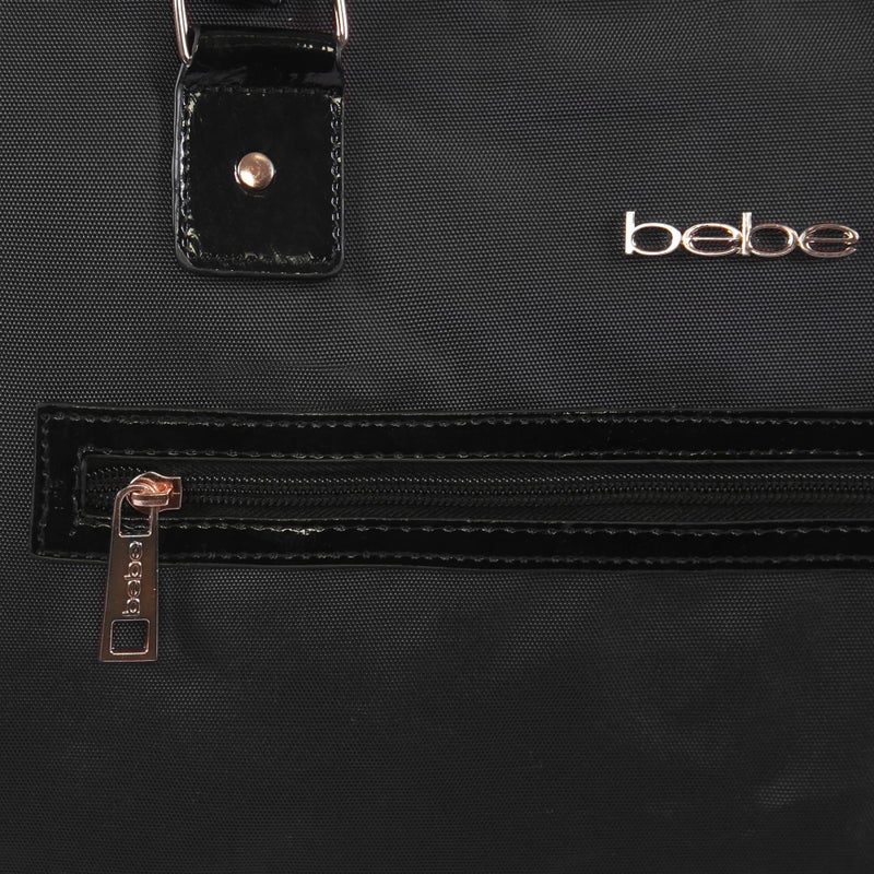 BEBE Women's Rolling Duffel, BLACK/ROSE GOLD, Duffel - Image 2