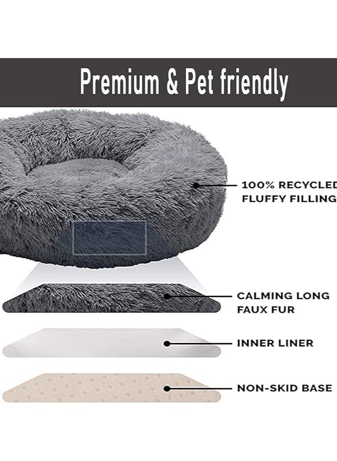 Moro Moro - Orthopedic Plush Dog Bed with Soft Fur & Plastic Base – Cozy & Washable Pet Nest - Image 1
