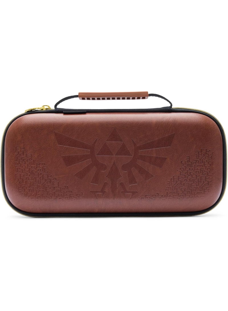 باور أيه PowerA Protection Case for Nintendo Switch 2 - Hyrule Crest, Officially Licensed, Protective Storage, Holds up to 9 Game Cards and 2 microSD Express Cards, Integrated Play Stand | 81315 - Image 1