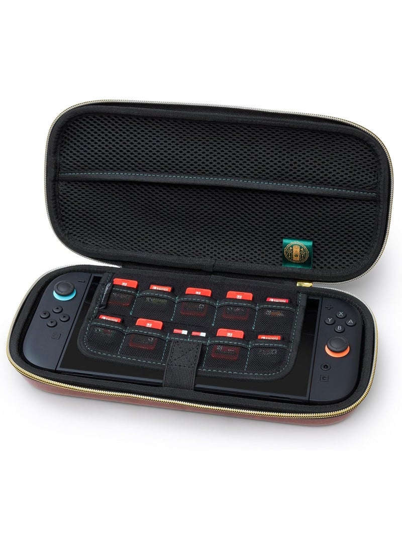 باور أيه PowerA Protection Case for Nintendo Switch 2 - Hyrule Crest, Officially Licensed, Protective Storage, Holds up to 9 Game Cards and 2 microSD Express Cards, Integrated Play Stand | 81315 - Image 3